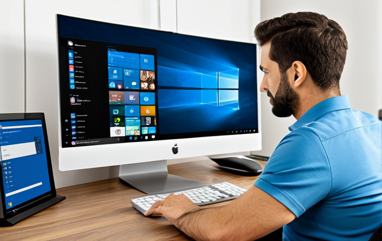 윈도우 11의 원격 데스크톱 설정 - Setting Up Remote Desktop**

A person sitting at a desk with a Windows 11 computer, navigating the s...